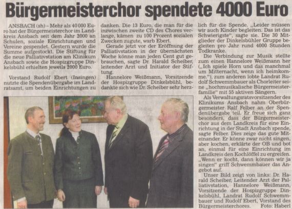 Fränkische Landeszeitung 07. Dezember 2007