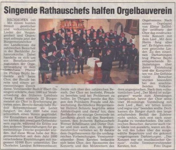Fränkische Landeszeitung 22. April 2009