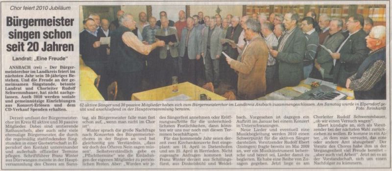 Fränkische Landeszeitung 23. November 2009
